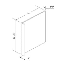 Craft Cabinetry Shaker Black Dishwasher End Panel with 3" Filler Image Specifications