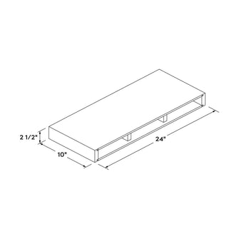 Craft Cabinetry Shaker White 24" Floating Shelf Image Specifications