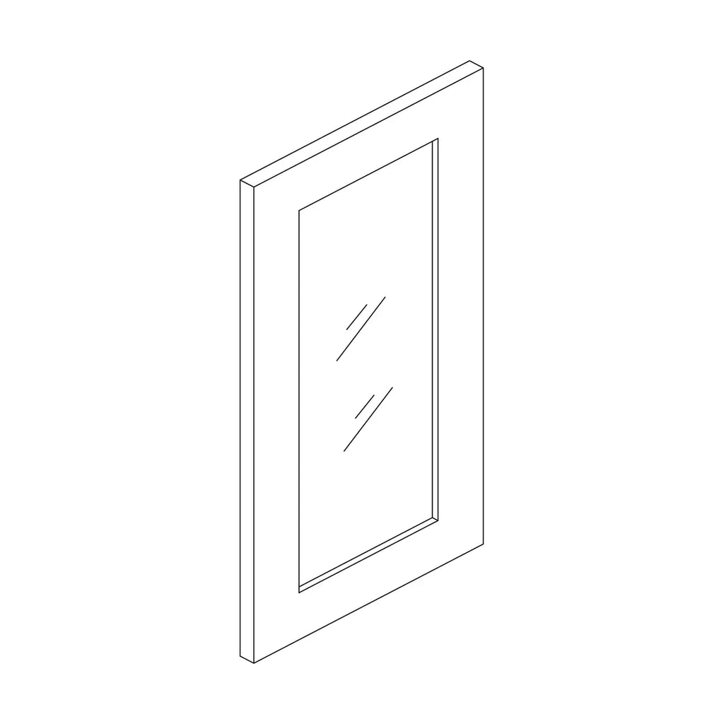 Craft Cabinetry Shaker Rift Oak 14.7”W x 14”H Glass Door | W3015GD ...
