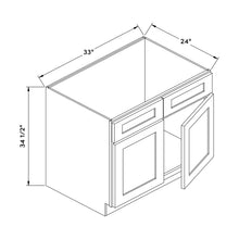 Craft Cabinetry Shaker Rift Oak 33”W Sink Cabinet Image Specifications