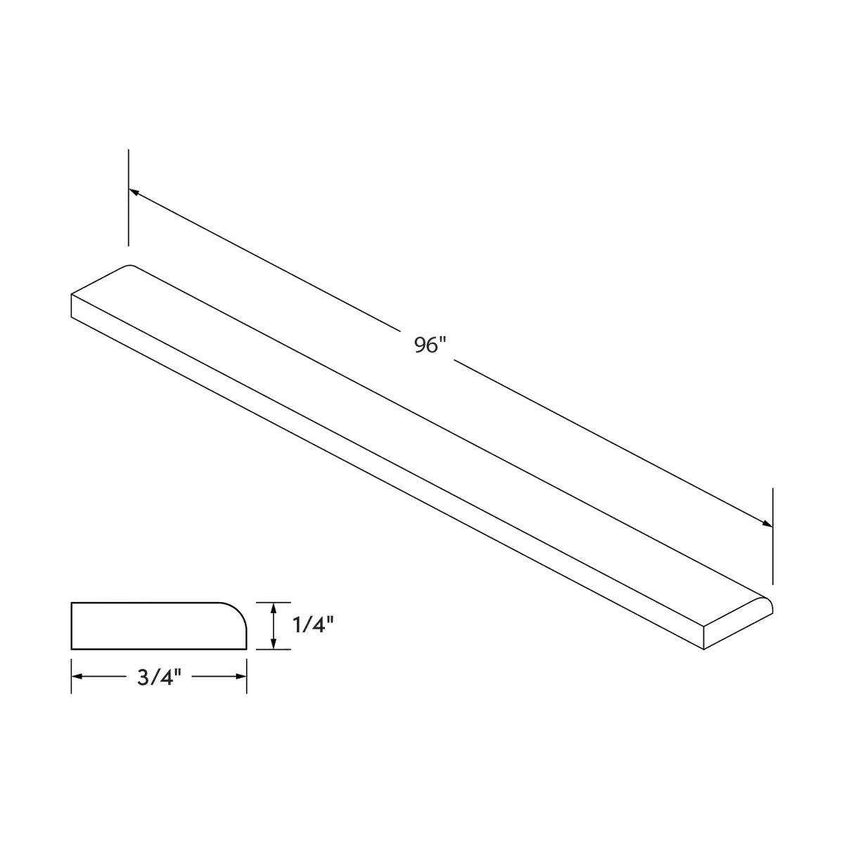 Craft Cabinetry Shaker Aqua Scribe Molding Image Specifications