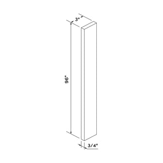 Craft Cabinetry Shaker Black 3"W Tall Filler Image Specifications