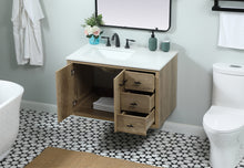 36 Inch Single Bathroom Vanity In Natural Oak