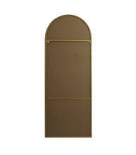 Metal Frame Arch Full Length Mirror 28X74 Inch In Brass