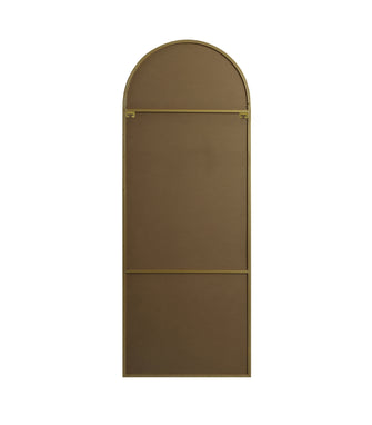 Metal Frame Arch Full Length Mirror 28X74 Inch In Brass