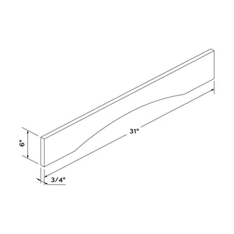 Craft Cabinetry Recessed Panel Gray Stain 31" Valance Image Specifications