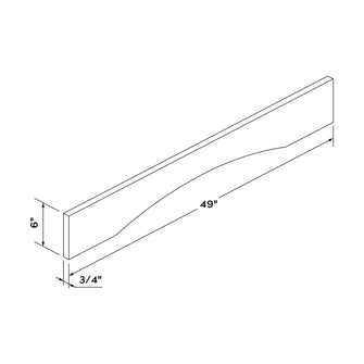 Craft Cabinetry Shaker Black 49" Valance Image Specifications