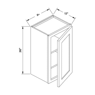 Craft Cabinetry Shaker Black 9”W x 36”H Wall Cabinet Image Specifications