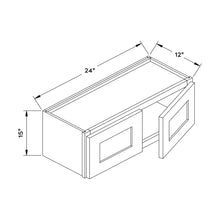 Craft Cabinetry Recessed Panel Gray Stain 24”W x 15”H Wall Cabinet Image Specifications