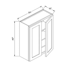 Craft Cabinetry Recessed Panel Gray Stain 27”W x 42”H Wall Cabinet Image Specifications