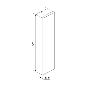 Craft Cabinetry Shaker White 6"W x 30"H Wall Filler Image Specifications