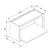 Craft Cabinetry Shaker White 30"W x 18"H Microwave Wall Cabinet Image Specifications